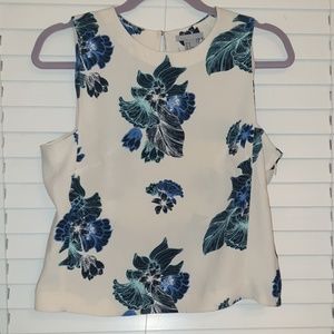 Floral sleeveless blouse